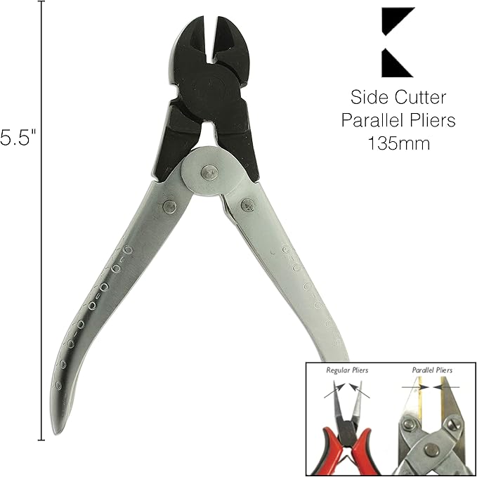The Beadsmith Side Cutter Parallel Plier, 5.5 inches (140mm), Steel Tool for Jewelry Making, no Spring