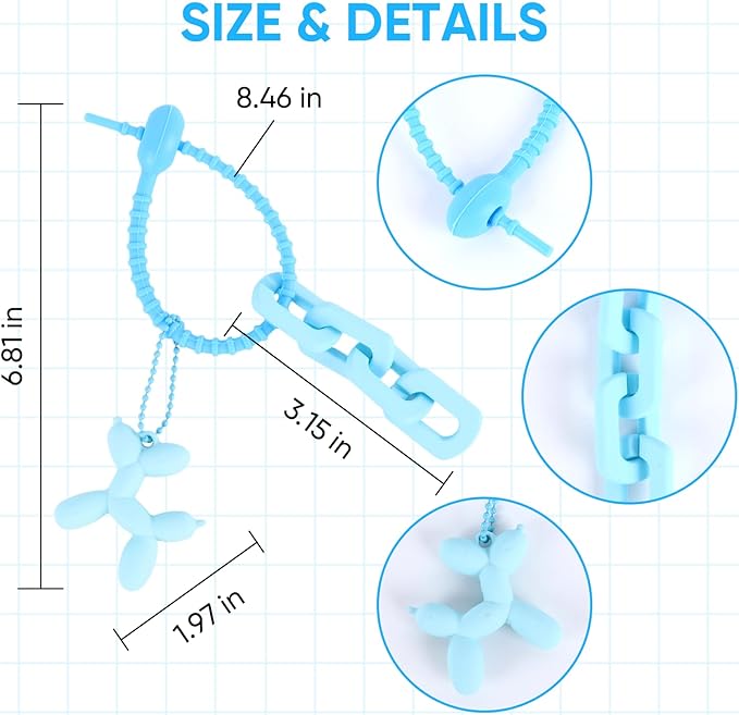 Cute Balloon Dog Keychain, Purse Bag Backpack Charms Girl Keychains Accessories Keyrings Car Key Chain