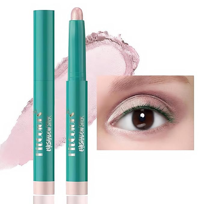 Eyeshadow Stick，eyeshadow pencil，Creamy Twist Up Pencil for Sensitive Eyes, Vegan & Non Toxic | Crease Proof, Long Lasting Makeup (Travel Size, Matte/Shimmer) Soft Pink # 01