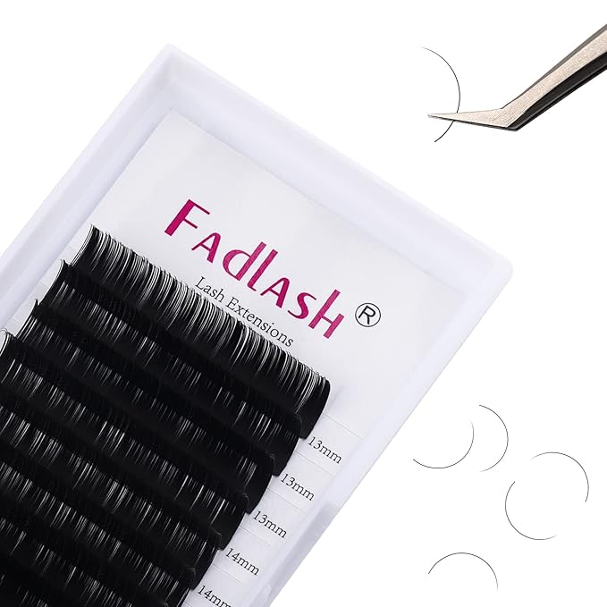 Eyelash Extension Mixed Tray D Curl Lash Extensions 13-16mm Premium Silk Classic Lash Extensions Matte Black Professional Eyelashes Extension Semi Permanent Eyelashes (0.20-D, 13-16mm)