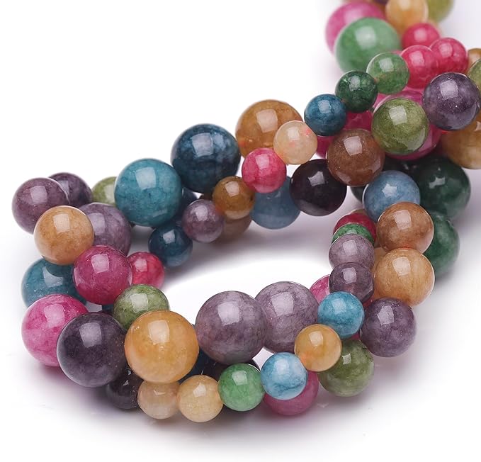 Natural Stone Beads for Jewelry Making,10mm Blue Tourmaline Polished Smooth Round Gemstone Beads for Bracelet Necklace 15 Inch