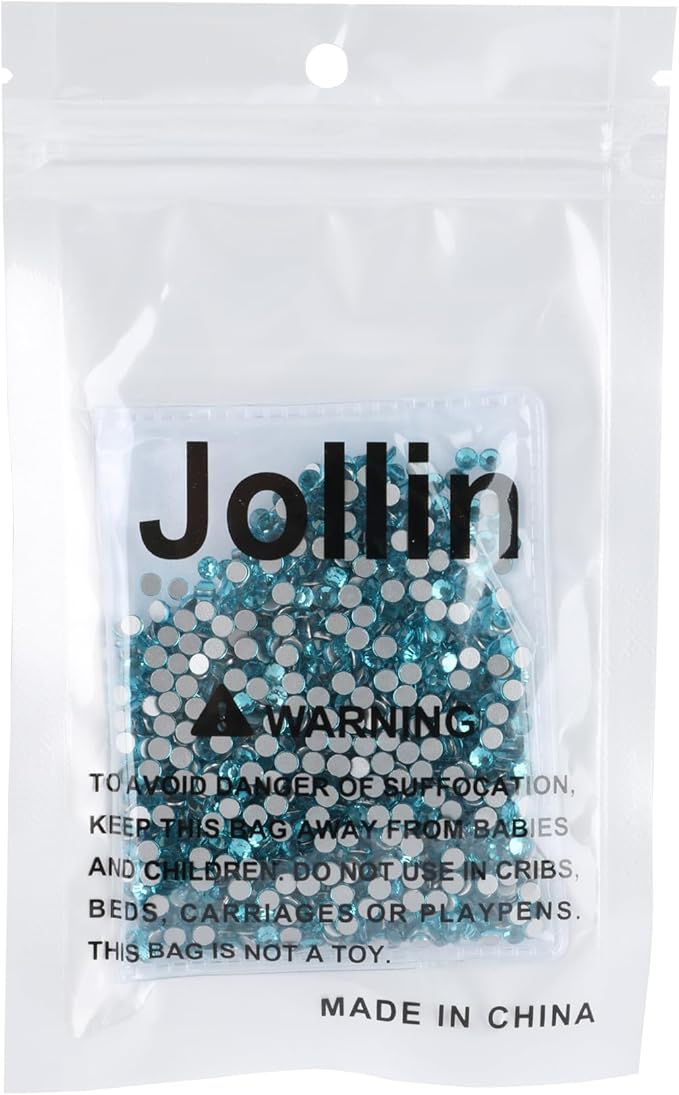 Glue Fix Crystal Flatback Rhinestones Glass Diamantes Gems for Crafting Nail Art Crafts Decorations Clothes Shoes 3.2mm (ss12 1440pcs, Aquamarine)