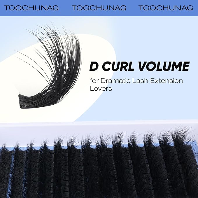 Fluff Lash Clusters 8-Layer Thick Cluster Eyelash Extensions 156pcs Individual Lashes Clusters 10-18mm False Eyelashes Clusters D Curly DIY Mink Lash Extension by TOOCHUNAG