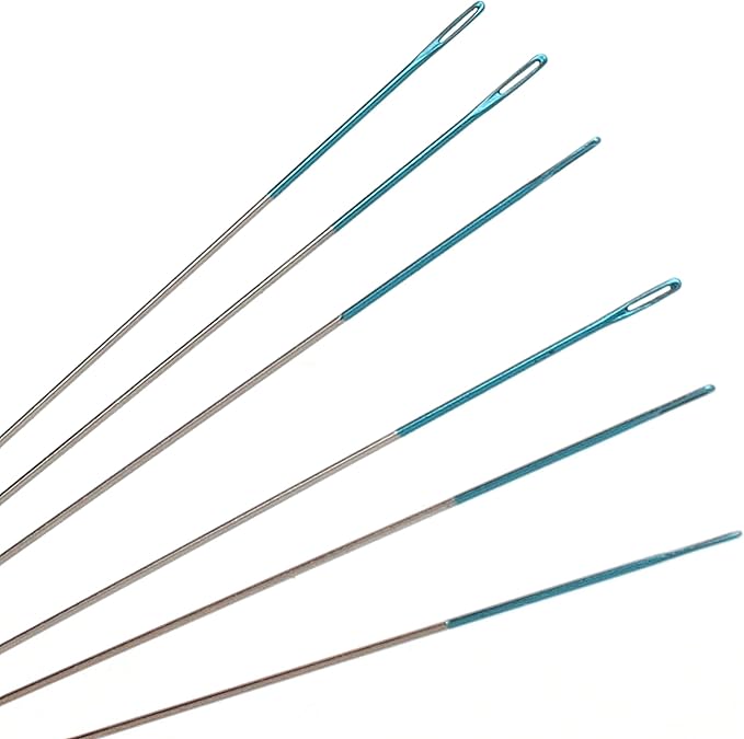 The Beadsmith ColorEYES Beading Needles, Size 11, 1 Bag/1000 Needles, Blue Colored Tip for Easy Identification of Size, Use for Loom Weaving Bead Work, Off-Loom Stitch & Jewelry Making w/Seed Beads