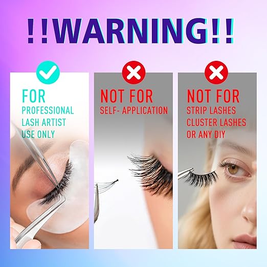 UV Eyelash Glue UV Glue 5ml DIY Lash Extensions 1 Sec Light Curing Fast-Drying 7-8 Weeks Long Lasting Waterproof Professional Use Only (Purple)