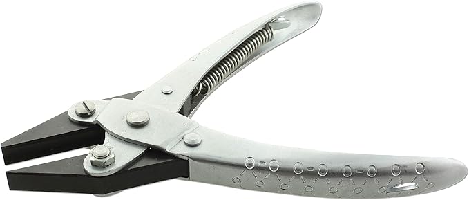 The Beadsmith Half Round and Concave Parallel Pliers – 5.5 inches (140mm) Steel tool for jewelry making, with spring