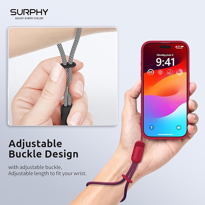 SURPHY 3 Pack Phone Wrist Strap with CellPhone Tether Tab, Cellphone Lanyard, Phone Strap with 2-Color Braided, Wrist Lanyard