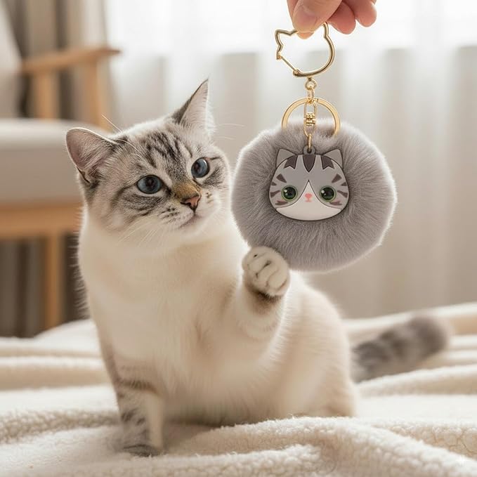 Cat Keychain bag charms for handbags Cute Keychains for Women Kawaii Cat Backpacks Accessories cat plush keychain