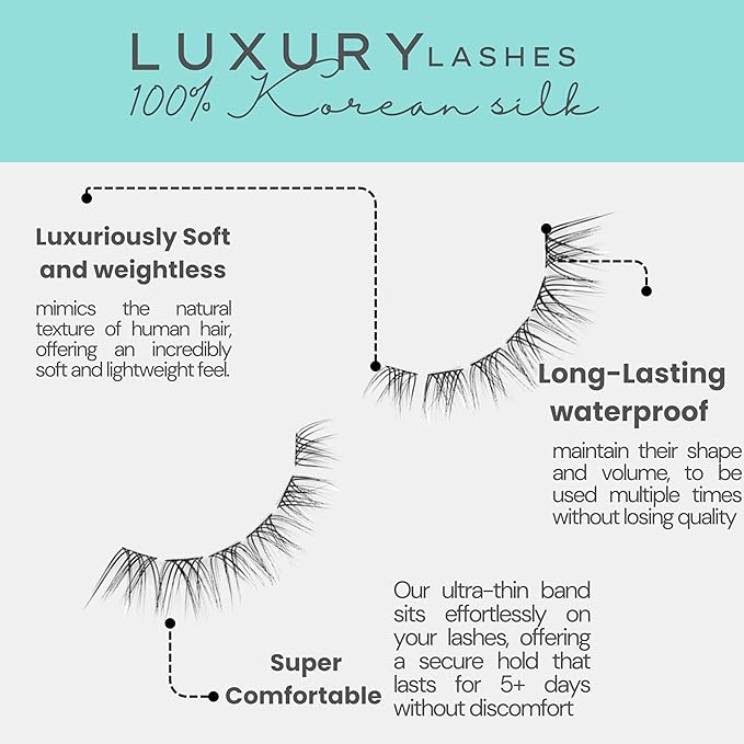 GAZELLE Luxury Signature 10mm Natural Eyelash Clusters – Soft Korean Silk PBT, Wispy & Lightweight – 10 Day Wear – Handmade, Vegan, Cruelty-Free – Women Owned – 10 Lashes