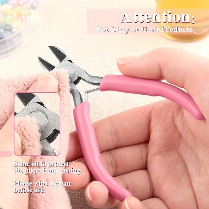4-Inch Side Cutters for Jewelry Making Diagonal Cutting Pliers Wire Cutters Diagonal Side Cutting Pliers Mini Jewelry Making Tool Jewelry Plier for Wire, Zip Ties, Crafting