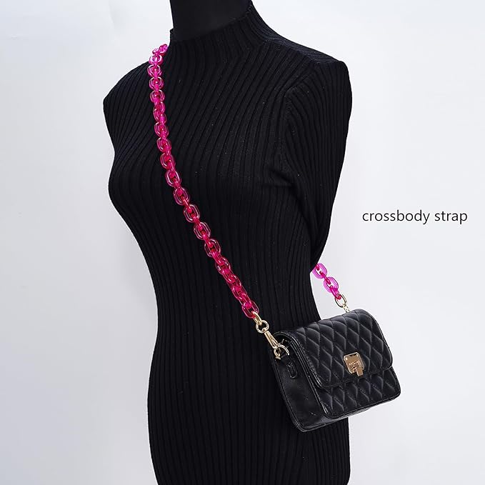 Cute Acrylic Purse Strap Bag Chain Handle Replacement Handbag Crossbody Shoulder Strap Accessory