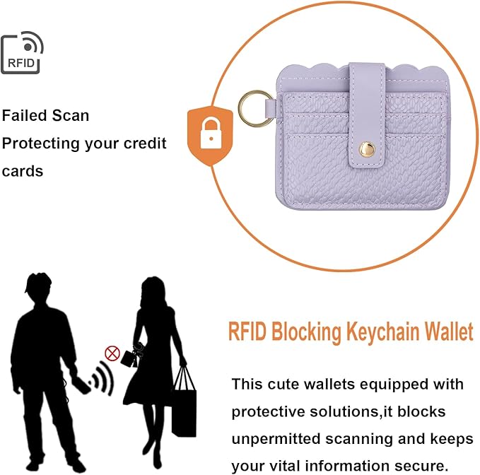 Keychain Wallet Wristlet Small Credit Card Holder Bracelet Key Chain Purse Bangle Tassel Beads Key Rings for Women