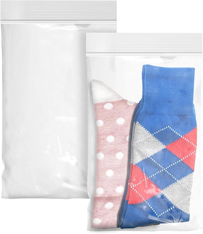 APQ Clear Plastic Reclosable Zipper Bags, 5 x 8 Inches. Pack of 100 Reclosable Plastic Bags with Zipper Closure. 2 Mil Plastic Jewelry Bags. Waterproof Reclosable Zip Bags for Industrial Use