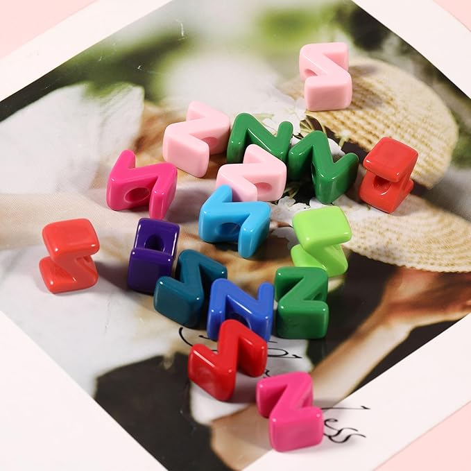 40 PCS Letter Beads 3D Acrylic 21mm x 16mm Z Loose for Jewelry Making Bracelet Necklaces Keychain Phone Bag Chain Key Chains(Mixed Color Z)