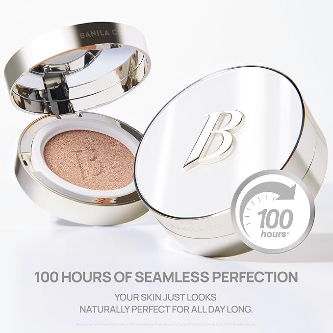 BANILA CO Covericious Ultimate Cover Cushion | Up to 100HR Long-Wear Foundation | 20 Shades for All Skin Tones | Matte & Lightweight Finish | Korean Cushion Foundation (14g / 0.49 oz), 21C ROSE