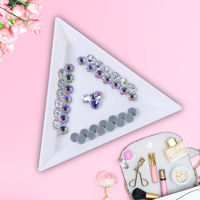 Hot Fix Crystal Flatback Rhinestones Glass Diamantes Gems 8.4mm(40ss 144pcs, Moonlight)