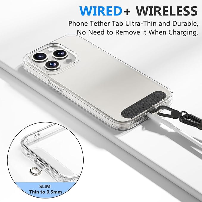 4 Pack Phone Lanyard & Wrist Strap, Cell Phone Lanyard for Around The Neck Adjustable Phone Strap for Most Smartphones
