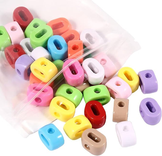 40 PCS Number Beads 3D Focal Bead Acrylic Loose for Jewelry Making Bracelet Necklaces Keychain Phone Bag Chain Key Chains (Mixed Color 0)