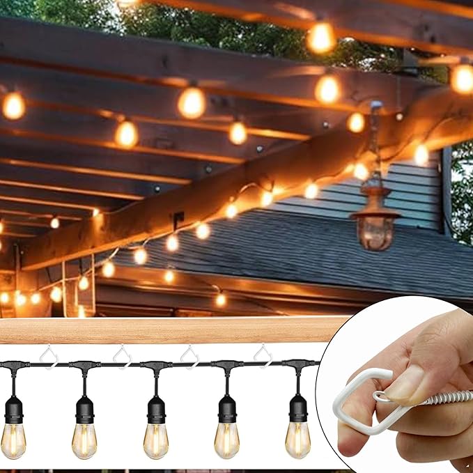 60 Pcs White Eye Hooks Screw Heavy Duty,Ceiling Hooks for Hanging Plants,String Lights,Cup,Wind Chime,Bird Feeders. Plant Hanger Indoor&Outdoor