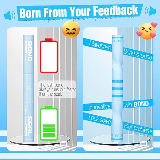 Lash Glue Twin Lash Bond Duo Eyelash Adhesive Strong Hold Standalone Bond Only Black Cluster Lashes Glue Waterproof Eyelash Extensions Glues for DIY Lash Extensions at Home (10ml, 72-150 Hours)