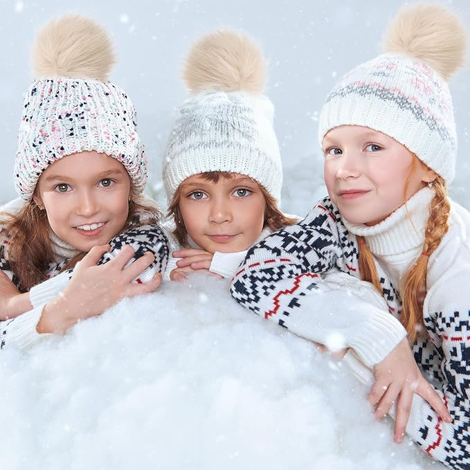 Tatuo 16 Pcs Faux Fur Pom Poms for Hat 4 Inches Large Fluffy Pom Balls for Crafts Knitting Beanies Shoes Scarves Bag Pompoms Keychain Charms Winter DIY Accessories (Beige)