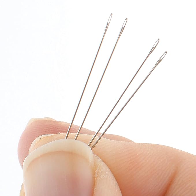 The Beadsmith English Beading Needles, Size 13, 4 Needles per Card, Made in England, Use for Loom Weaving Beadwork, Off-Loom Stitching and Jewelry Making with Seed Beads