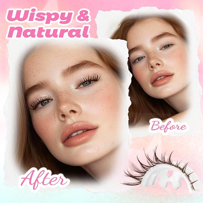 Lash Clusters Brown Manga Lash Clusters Spiky Doll Individual Lashes 120Pcs D Curl 8-16MM Dark Brown Doe Eyed Cluster Eyelash Extensions with Clear Band for DIY at Home (Narcissus-Brown)