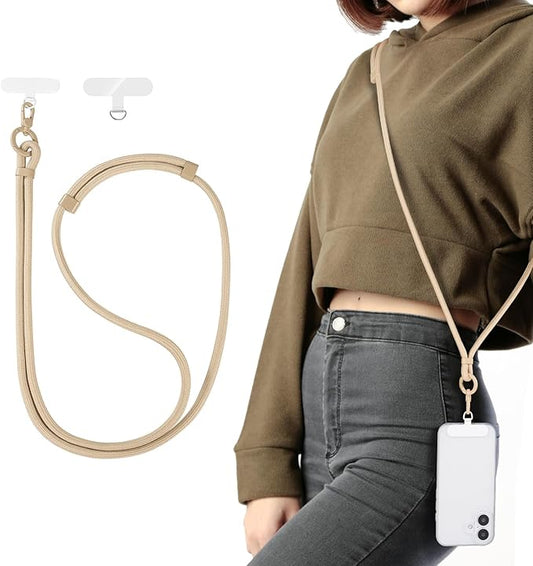 Moyad Crossbody Phone Lanyard, Anti-Theft Cell Phone Strap with 2 Tether Tab for iPhone, Universal Adjustable Neck Holder