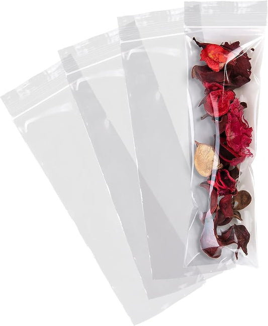 APQ Clear Plastic Reclosable Zipper Bags, 3 x 10 Inches. Pack of 1000 Reclosable Plastic Bags with Zipper Closure. 2 Mil Plastic Jewelry Bags. Waterproof Reclosable Zip Bags for Industrial Use