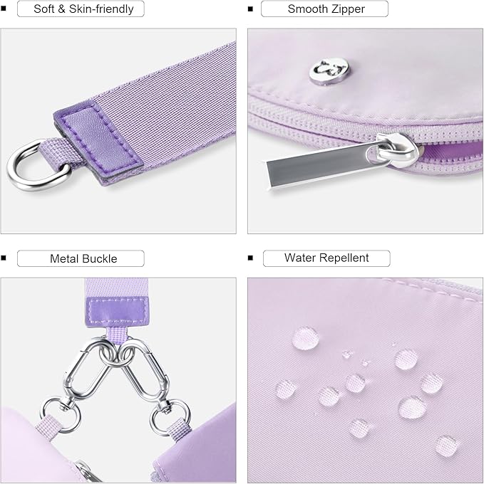 Babysun Mini Zip Around Dual Pouch Wristlet With 2 Straps Wristlet Keychain Wallet for Women Coin Purse Small Cute for Teen Girl