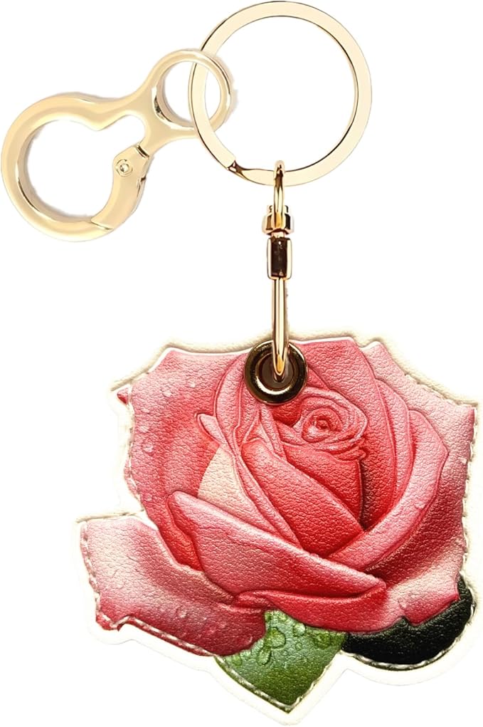 Leather Keychain Holder Case Compatible with AirTag,Cute Protective Apple Air Tag Cover with Keychain Ring,Anti-Scratch Finder GPS Tracker Case for Wallet Keys,Bag,Pets(Figure 6)