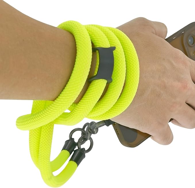 Cell Phone Lanyard Crossbody Rope Around the Neck Wrist Strap for Most Smartphone Case Headset Keychain Offices ID - Fluorescent Yellow