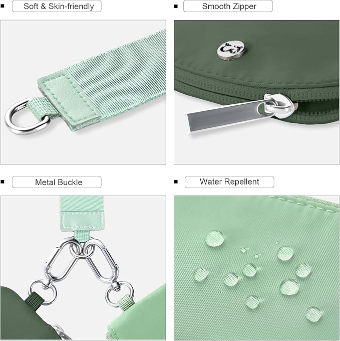 Babysun Mini Zip Around Dual Pouch Wristlet With 2 Straps Wristlet Keychain Wallet for Women Coin Purse Small Cute for Teen Girl
