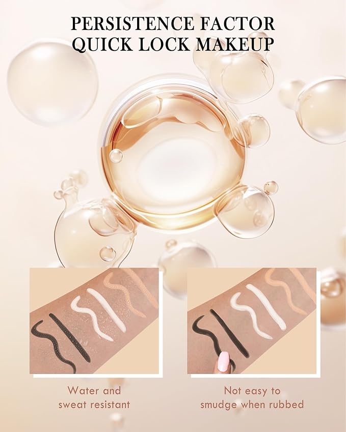 Nude Beige & Black Water Line Gel Eyeliner Pencil-2Pcs Waterproof Smudge-Proof Cream Eye Liner Waterline Pen, Smooth Easy-to-Sharpen Pencil with Sharpener, Longlasting Eye Makeup Gift for Older Women
