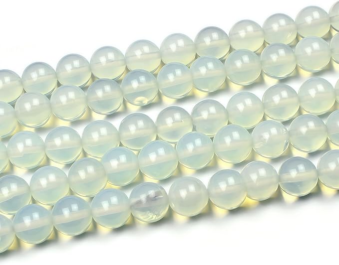 MJDCB Synthetic Opal Round Crystal Energy Stone Beads Healing Power for Jewelry Making (10mm)