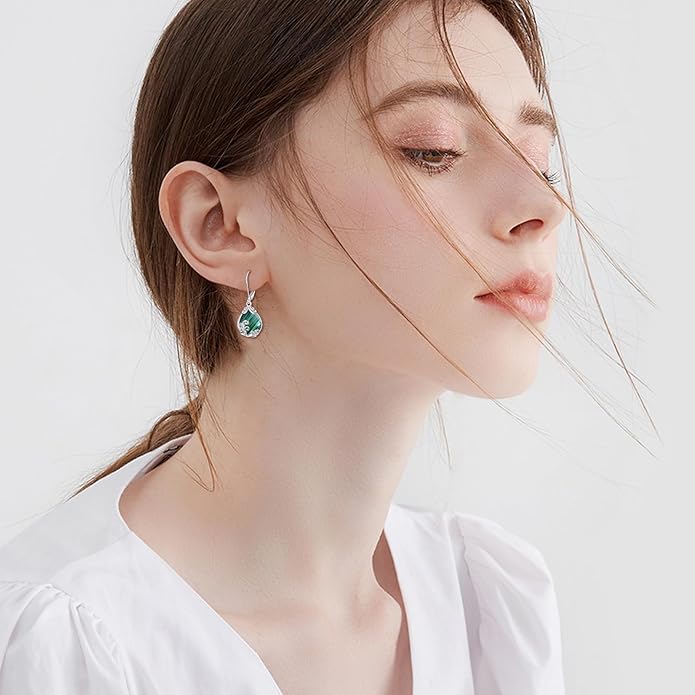 POPLYKE Celtic Filigree Teardrop Drop Dangle Earrings Sterling Silver Leverback Earrings Jewelry for Women