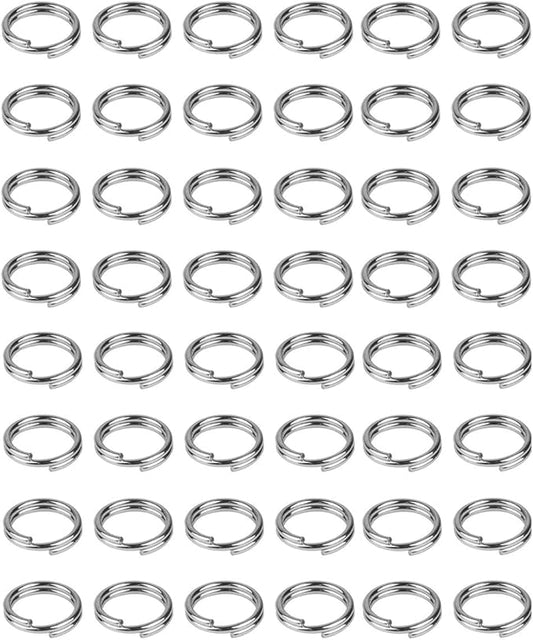 200 Pieces 6mm Metal Split Rings Nickel Plated Small Key Chain Ring Part for Ornament Crafts, Silver