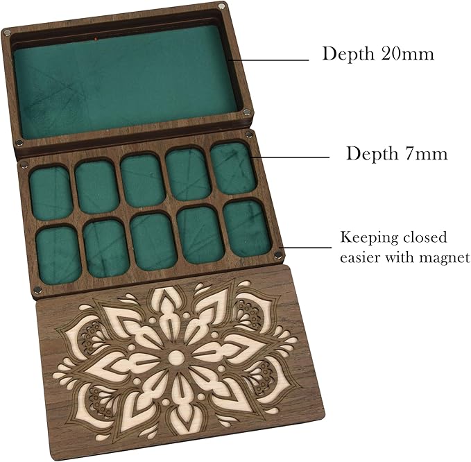 Bead Storage Organize with Lid,Bead Storage Solutions, Bead Sorting Tray,Beadwork Accessory Sorter Container (Brown-L 195X120mm)