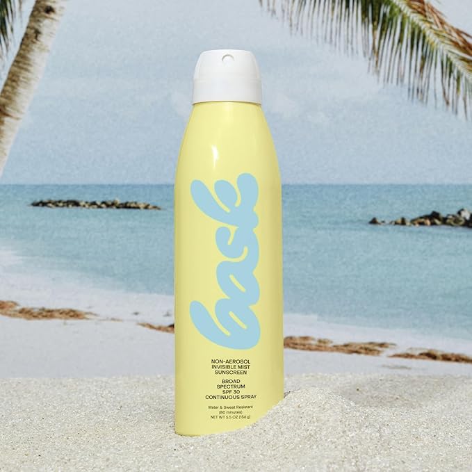 Bask Suncare SPF 30 Sunscreen Spray - Non-Aerosol, Broad Spectrum UVA/UVB Protection, Dermatologist Recommended, Moisturizing, Lightweight & Non-Greasy, 5.5 oz | Non-Aerosol, No White Cast, Lightweight, Fast-Absorbing