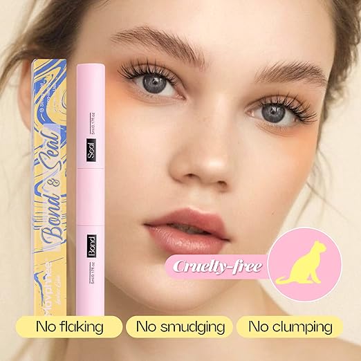 Lash Glue Bond and Seal Long Lasting Strong Hold Waterproof 2 in 1 Cluster Eyelash Glue for DIY Lash Extensions by Mavphnee