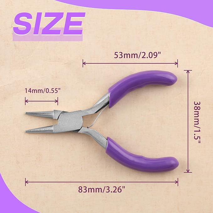SPEEDWOX Mini Round Nose Pliers For Jewelry Making 3-Inch Small Pliers Wire Looping Pliers Wire Bending Pliers Looper Pliers Ring Bending Tool Small Needle Nose Pliers For Jewelry