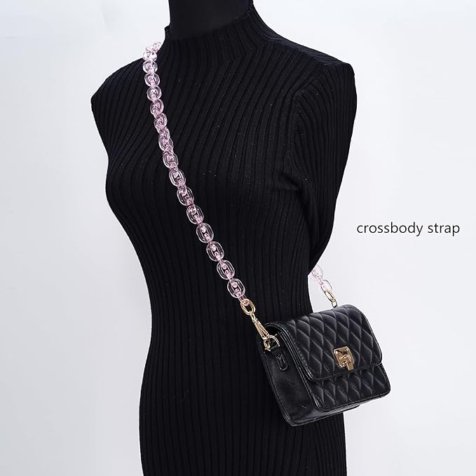 Cute Acrylic Purse Strap Bag Chain Handle Replacement Handbag Crossbody Shoulder Strap Accessory