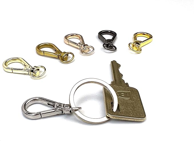 10 Pcs Heavy Duty Swivel Lobster Claw Clasps 3/8 Inch Push Gate Snap Hooks Trigger Clips for Handbag Purse Keychain