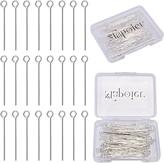 200pcs 30mm 925 Silver Filled Eye Pins DIY Crafts Beads Charms Earring Bracelet Jewelry Making Accessories Supplies