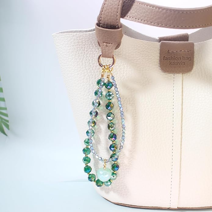 Phone Wrist Strap,Crystal Phone Chain Wristlet,Bracelet Wrist Lanyard,Cute Beaded Bag Charms,Decorative Purse Chain