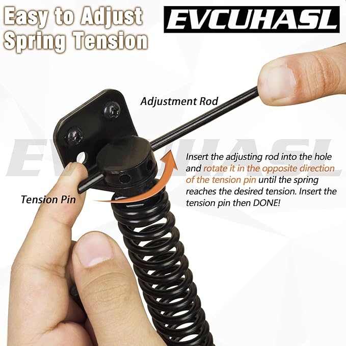 11-1/2" Gate Spring Self Closing Heavy Duty Door Springs to Close Door, Automatic Gate Closer with Adjustable Tools for Metal Gates, Wooden Fences and Vinyl Fence Gates(Black, 2 Pack)