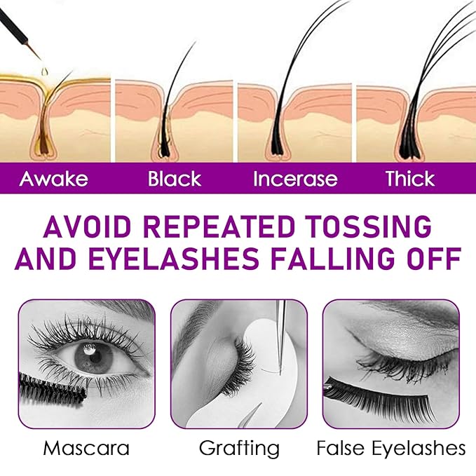 8ml Lash Enhancing Serum, Lash Boosting Nourishing Primer, Daily eyelash care, Improve the appearance of eyelashes, Support slender eyelashes, CreateThicker and Fuller Lashes