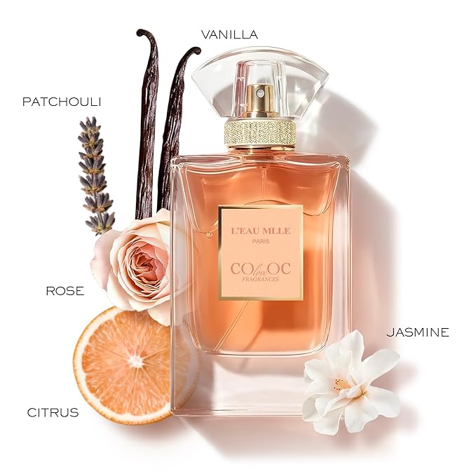 L'EAU MLLE Paris Eau de Parfum - Inspired by C. Coco Mademoiselle, Fresh & Floral Oriental Notes Of Citrusy, Rose Essence, Warm Vanilla & Earthy Patchouli, Long Lasting Women‘s Perfume,Precious Gift