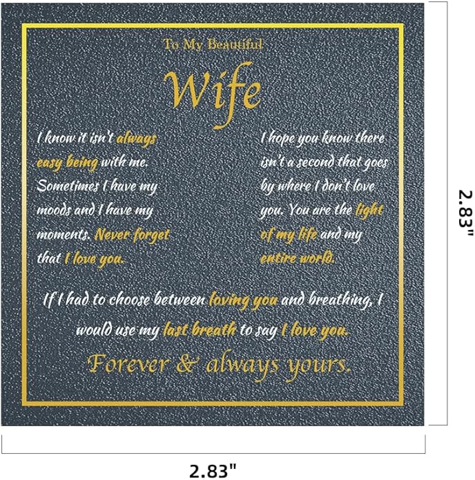 KRZ To My Wife Necklace from Husband, Gift with Love Card for Her Women Girlfriend Wife - Anniversary, Birthday, Christmas, Valentines Day Idea