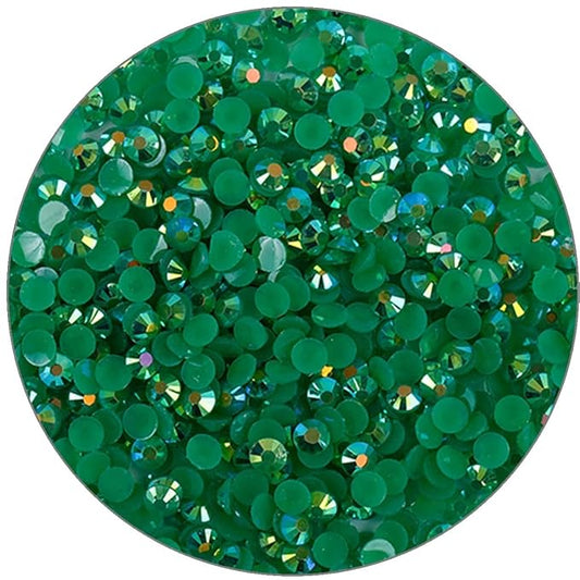 1500 Pieces SS16 4mm Flatback Rhinestones Clear Glasses Round Gems AB Crystals for Nail Art DIY Crafts Clothes Glitter Stones （Dark Green）